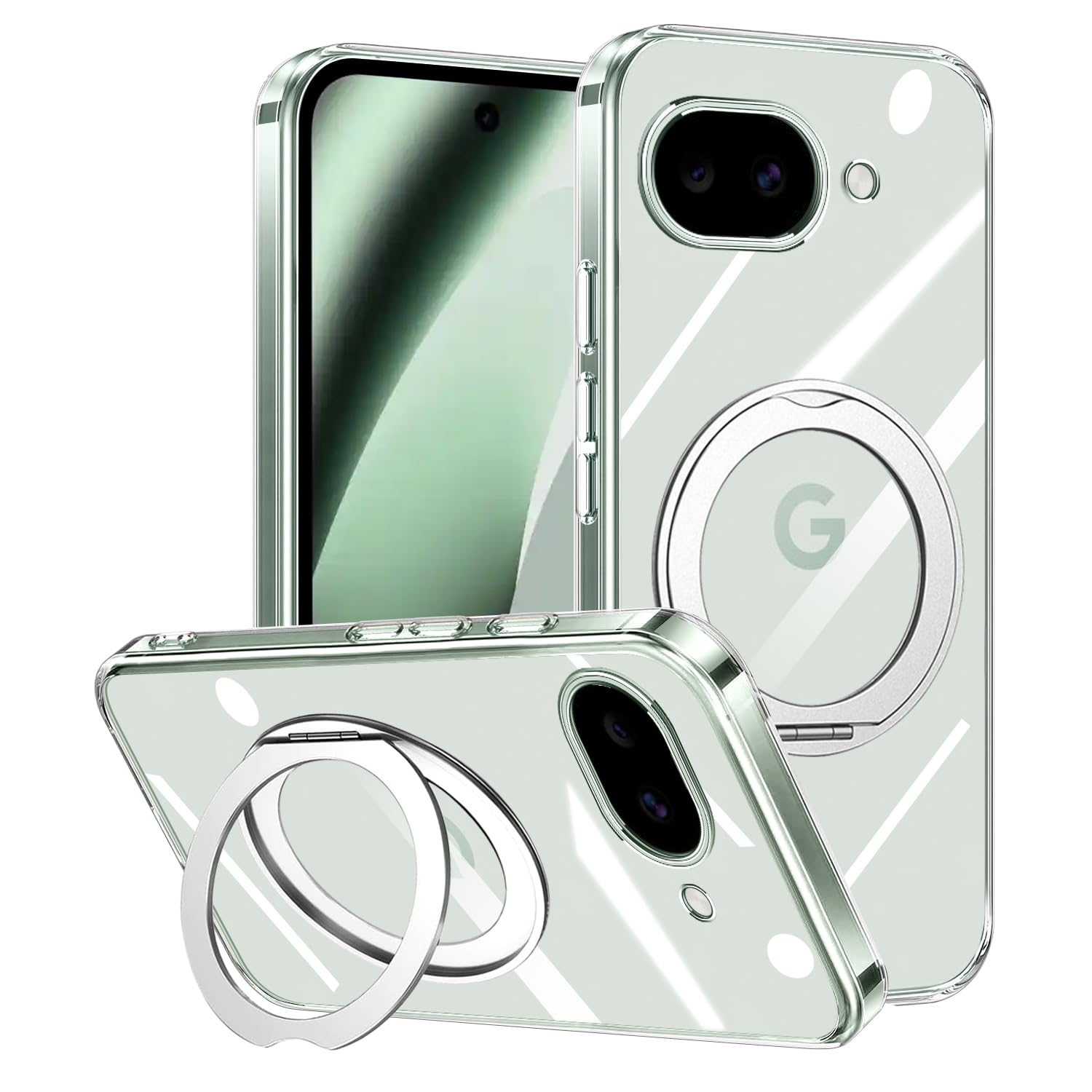 bsiitai For Pixel 10a 用 ケース クリア TPU グーグル ピクセル 10a カバー リング付き 薄型 軽量