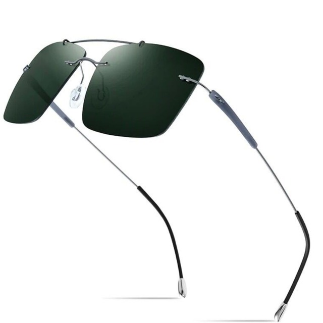 【TR0318】Ultralight Rimless Square Sunglasses