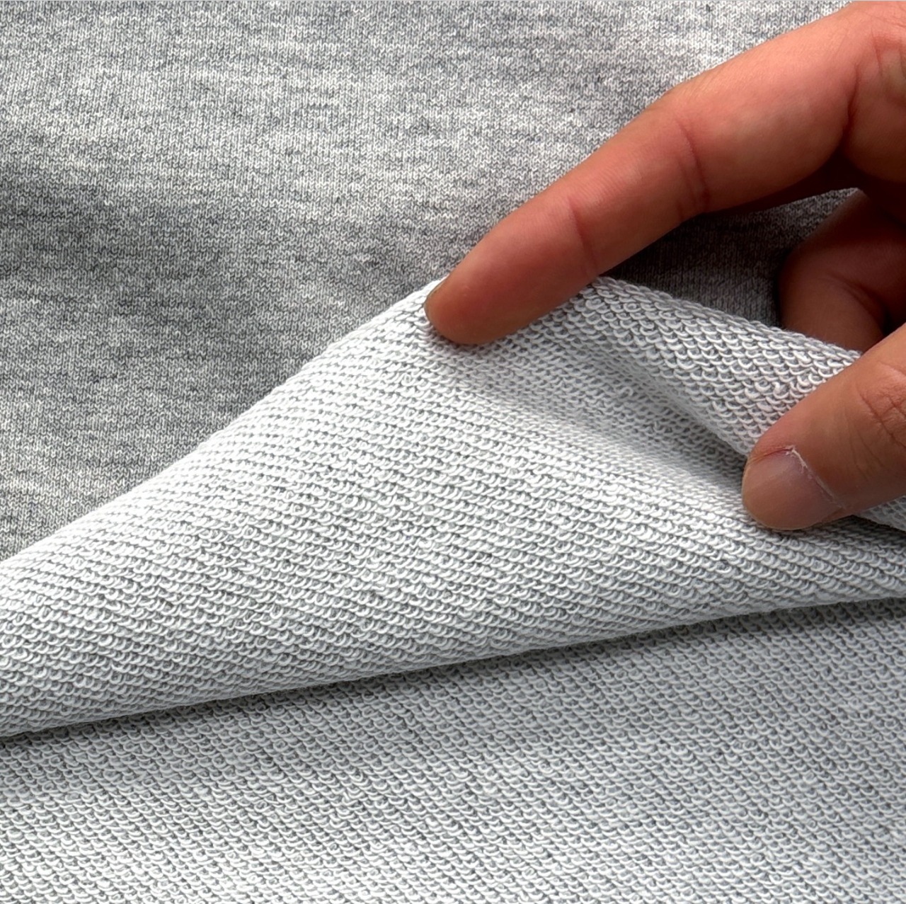 ★TC518◆1.4m◆綿100%裏毛ニット生地◆グレー