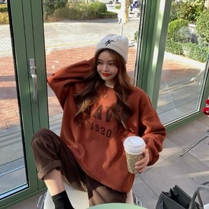 トップス デート プルオーバー トレーナー 袖あり 長袖 かわいい 大人可愛い きれいめ シンプル カジュアル 大人 上品 おしゃれ お洒落 主役級 存在感 春 秋 10代 20代 30代 レディース 女性用 OL 学生 デート お出かけ 公園デビュー 女子会 休日 イベント 旅行 着回し 普段使い ファッション コーデ 楽ちん モテ トレンド 流行 インスタ映え フリーサイズ ゆったり ゆる 赤 レッド 茶色 ブラウン 灰色 グレー