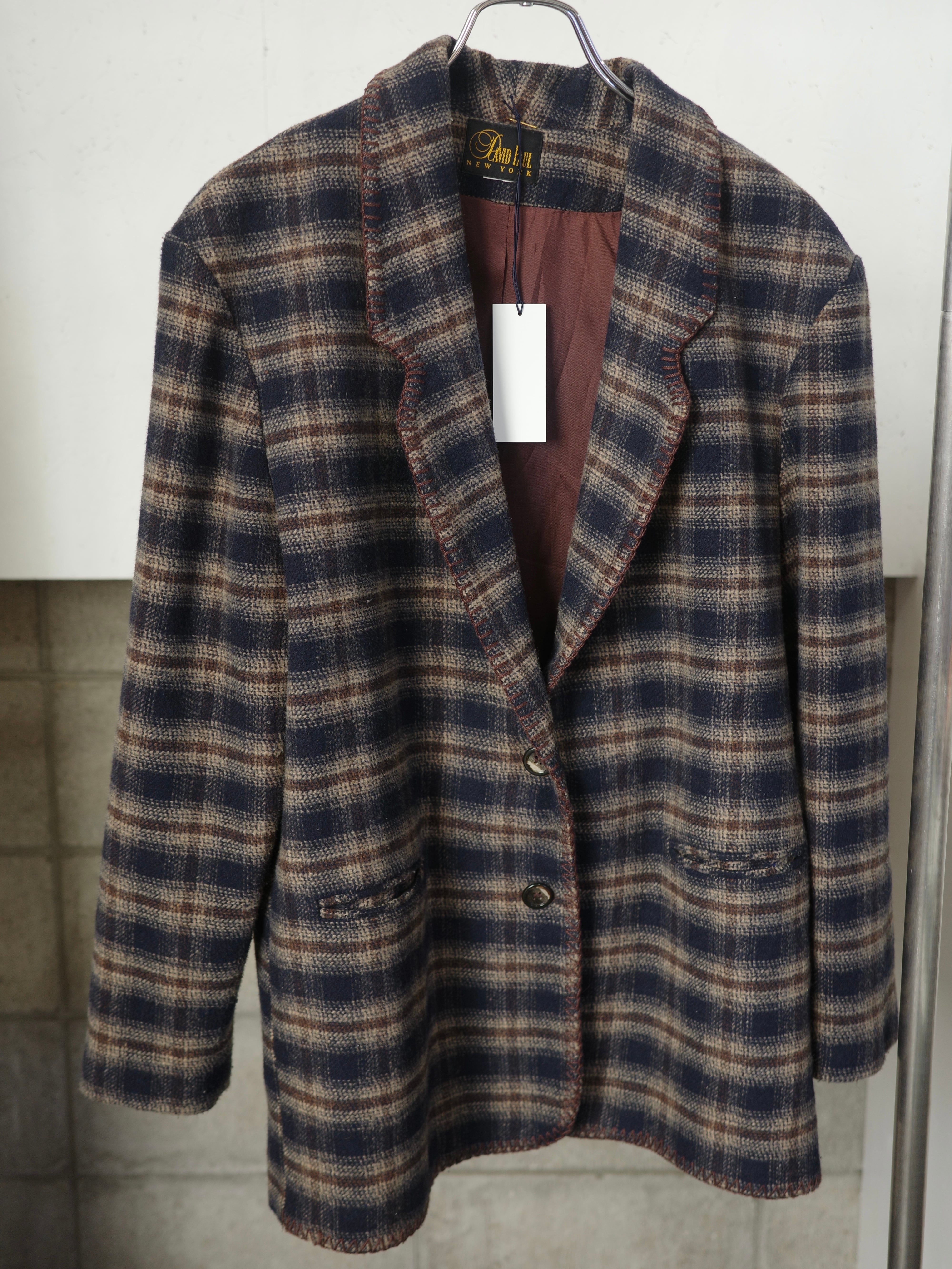 vintage〉check stitch jacket | CherLife