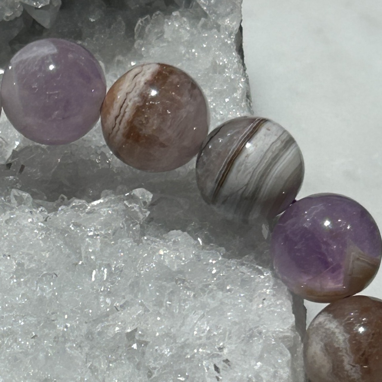 瑪瑙アメジスト【12mm ブレスレット】