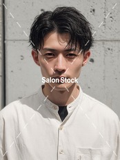 【メンズ】七三ショートパーマ