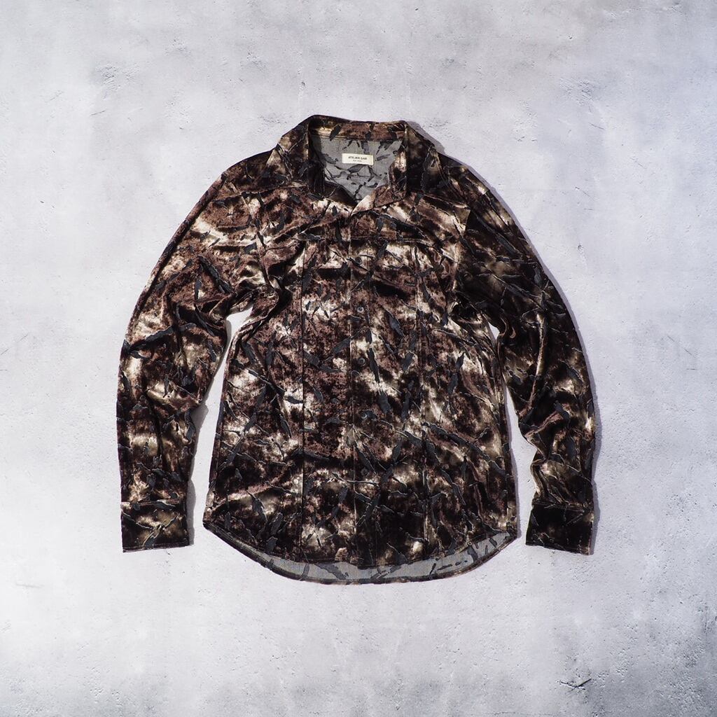 1990s Atelier sab see-through vintage velours shirt