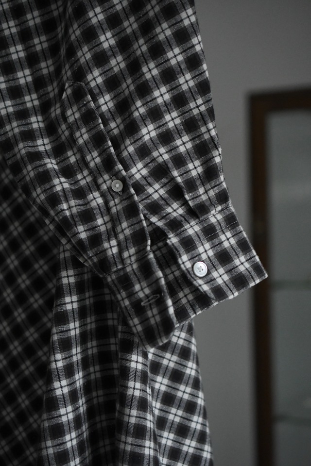 BAUTH / COTTON SILK CHECK SHIRTS (CHARCOAL CHECK)