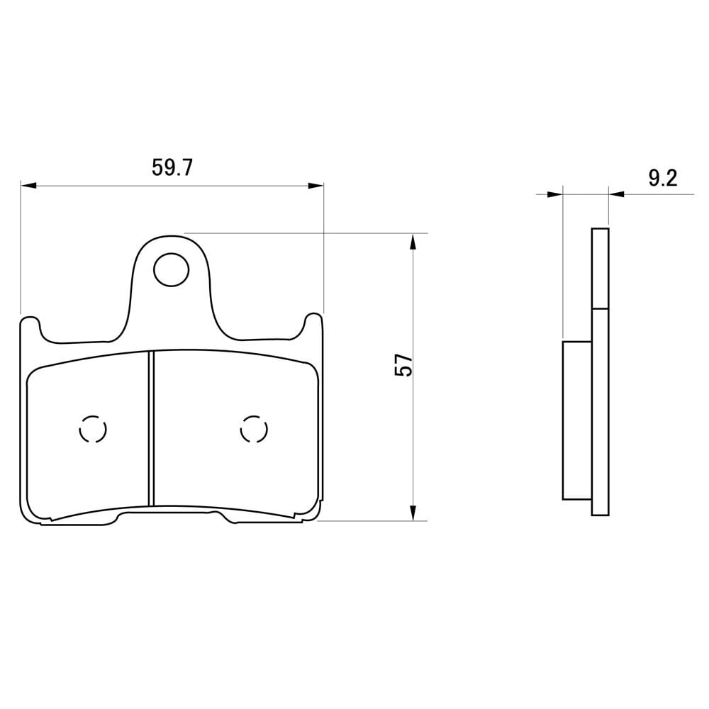 デイトナ(Daytona) バイク用 ブレーキパッド 赤パッド(セミメタル