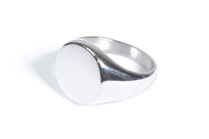 【316L circle signet ring】  / SILVER