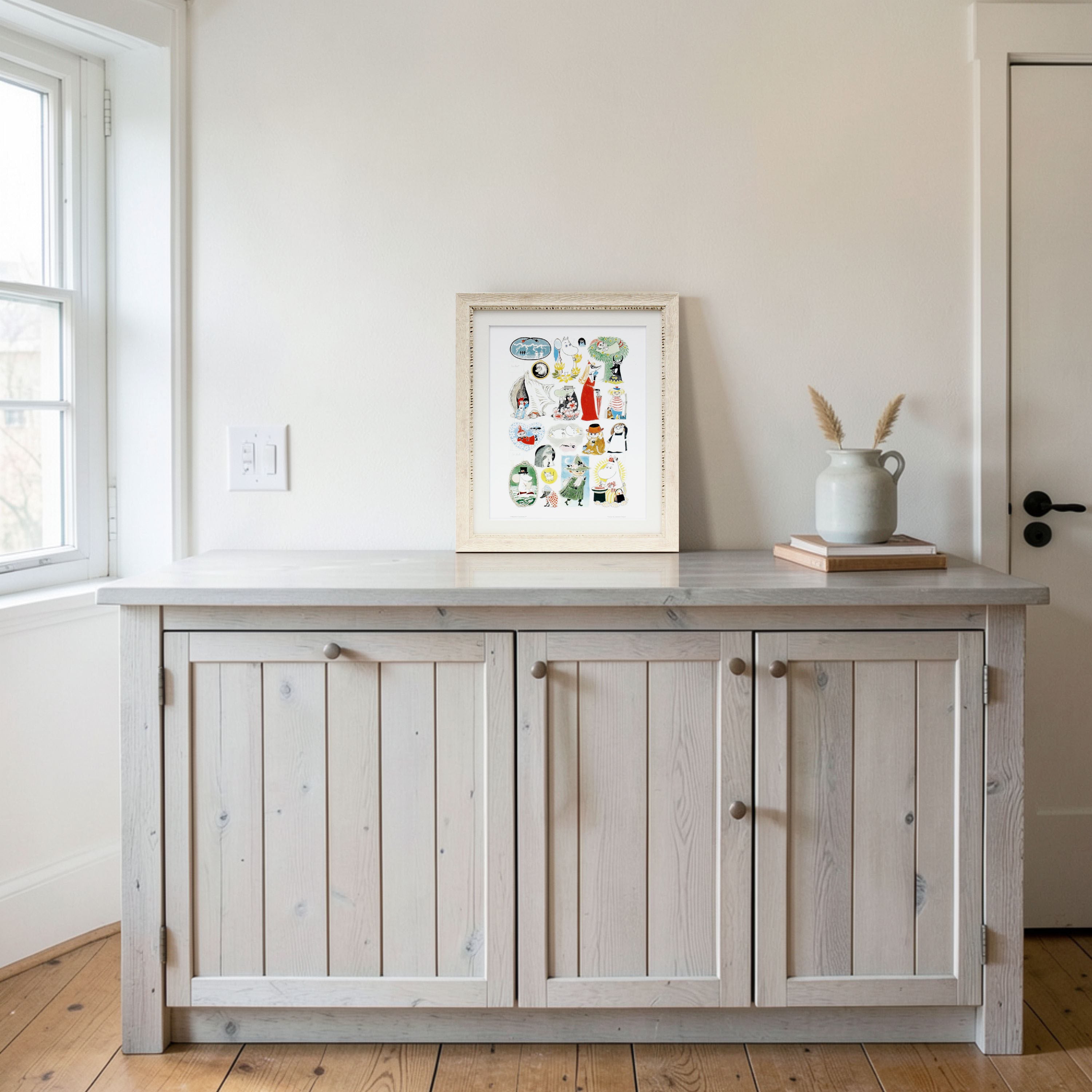 ムーミン 北欧 Putinki「すごろく原画」送料無料 フレーム選択可能 展示用フック付アートポスター 絵画 インテリア アート