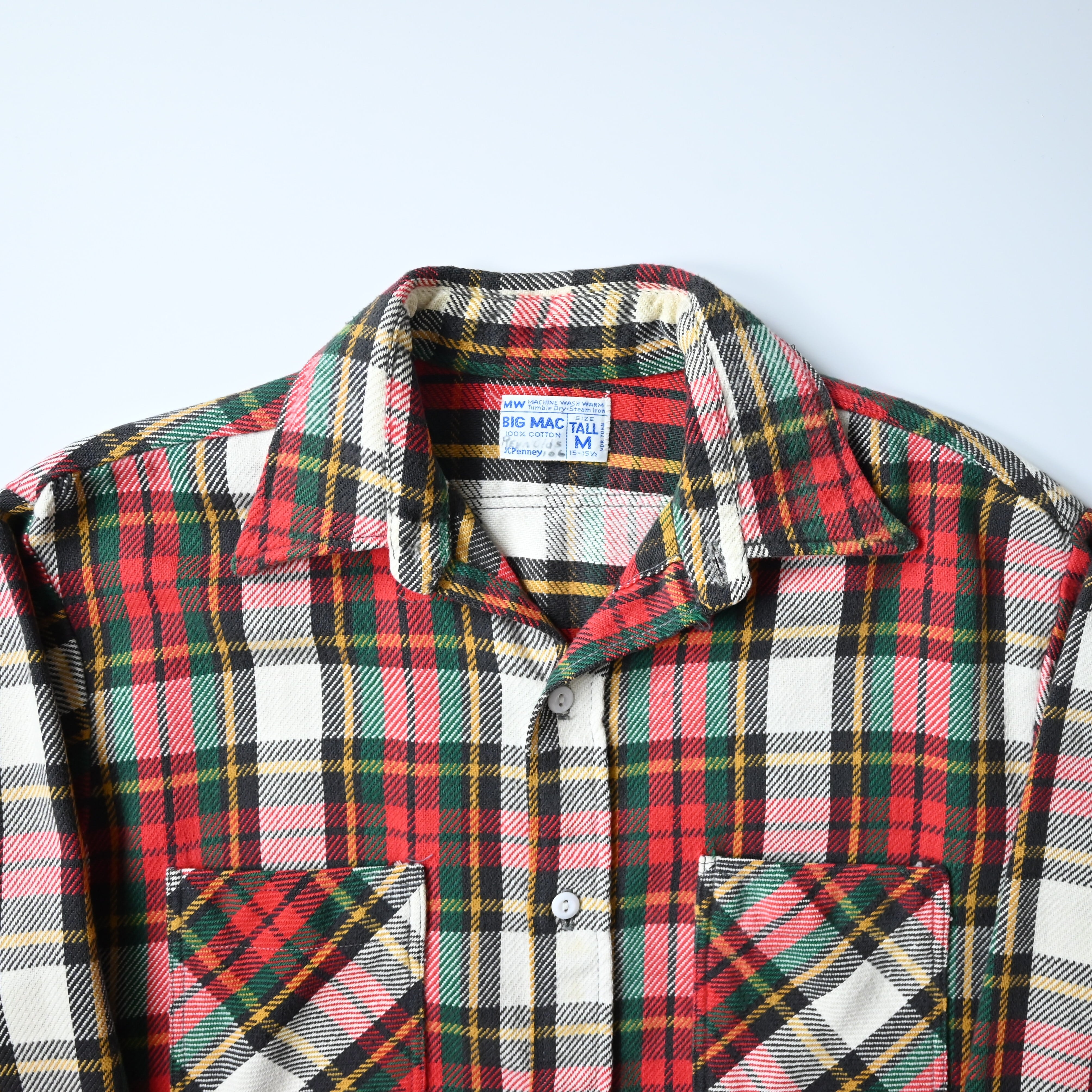 70's BIGMAC vintage M Ctton Flannel Check Shirt | GANKO