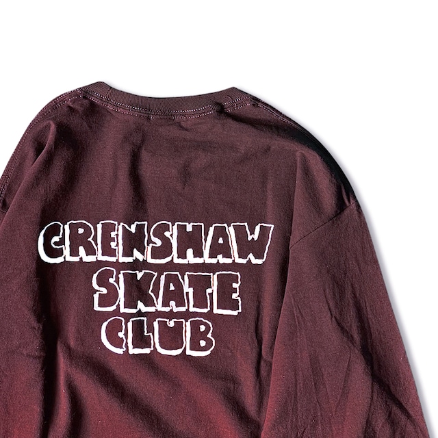Crenshaw Skate Club | OG LOGO L/S Shirt / Burgundy