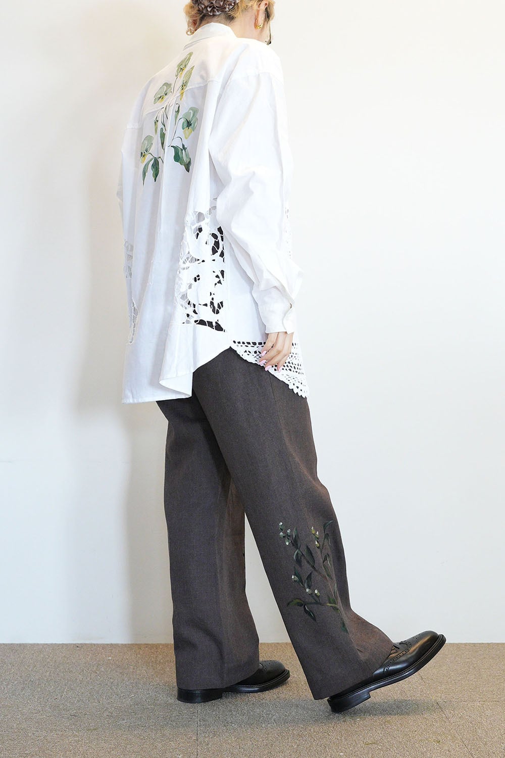 remake easy slacks pants-graybrownberry | TOLIGHT