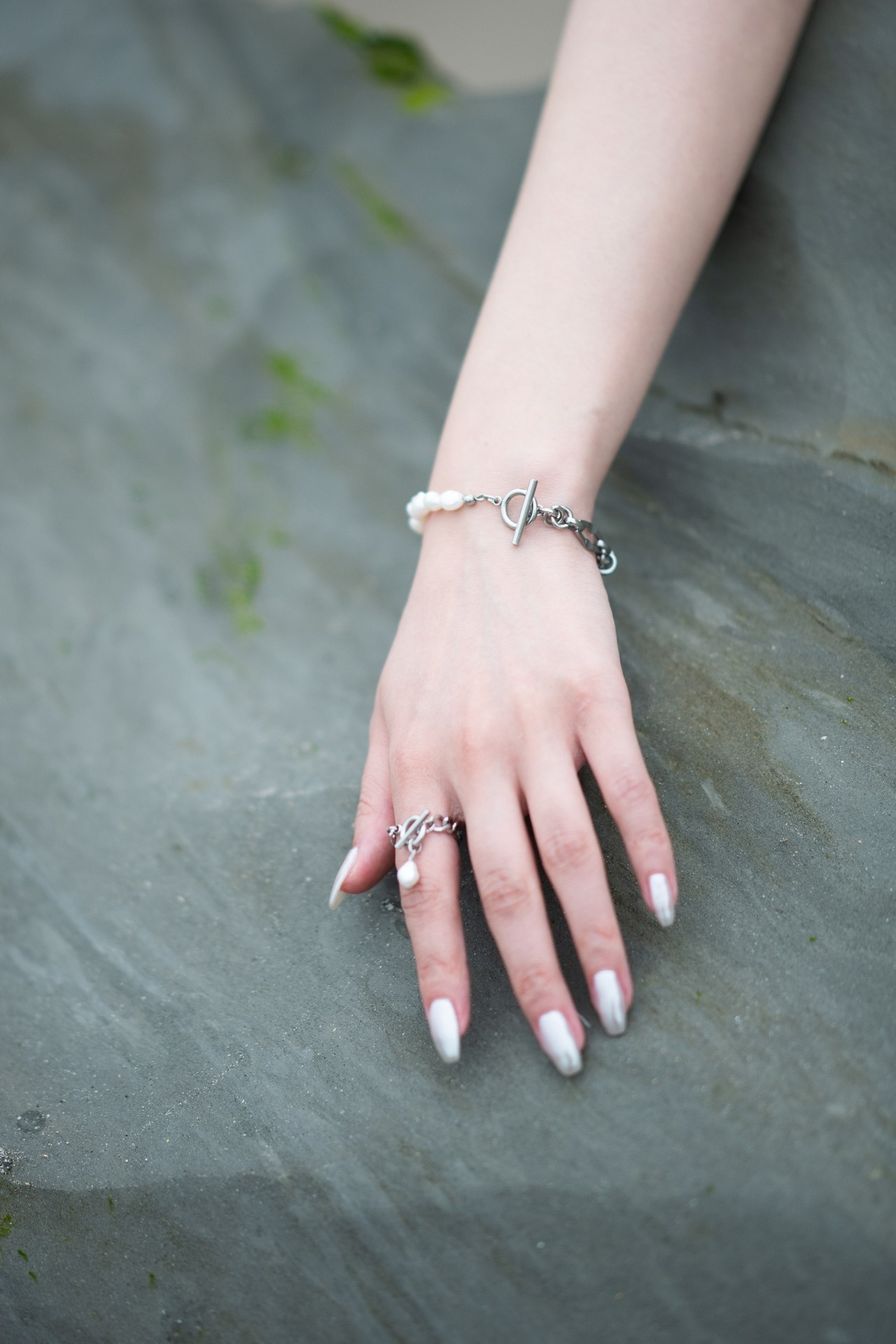 『波の揺らめき』pearl ring
