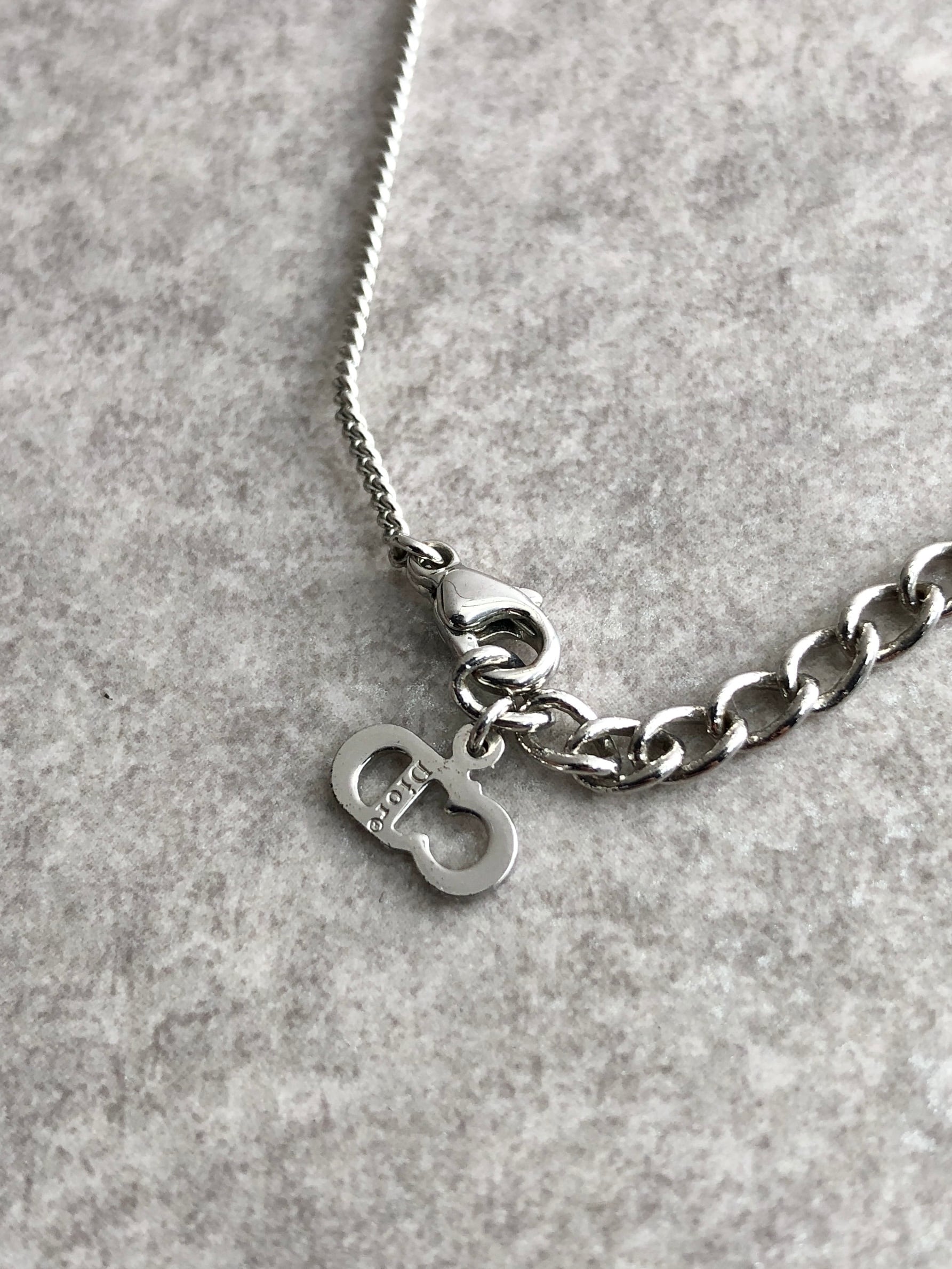 Christian Dior クリスチャン ディオール ネックレス シルバー DIOR