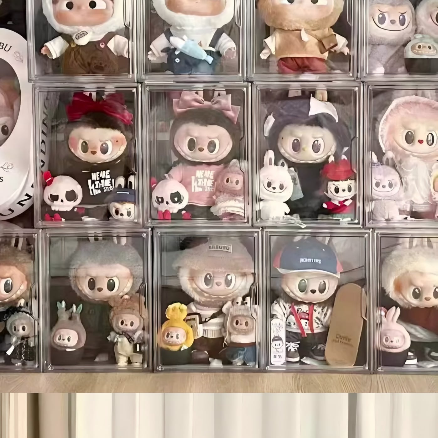 40cmぬいぐるみ用 アクリル 透明 ディスプレイケース 磁気開閉 収納