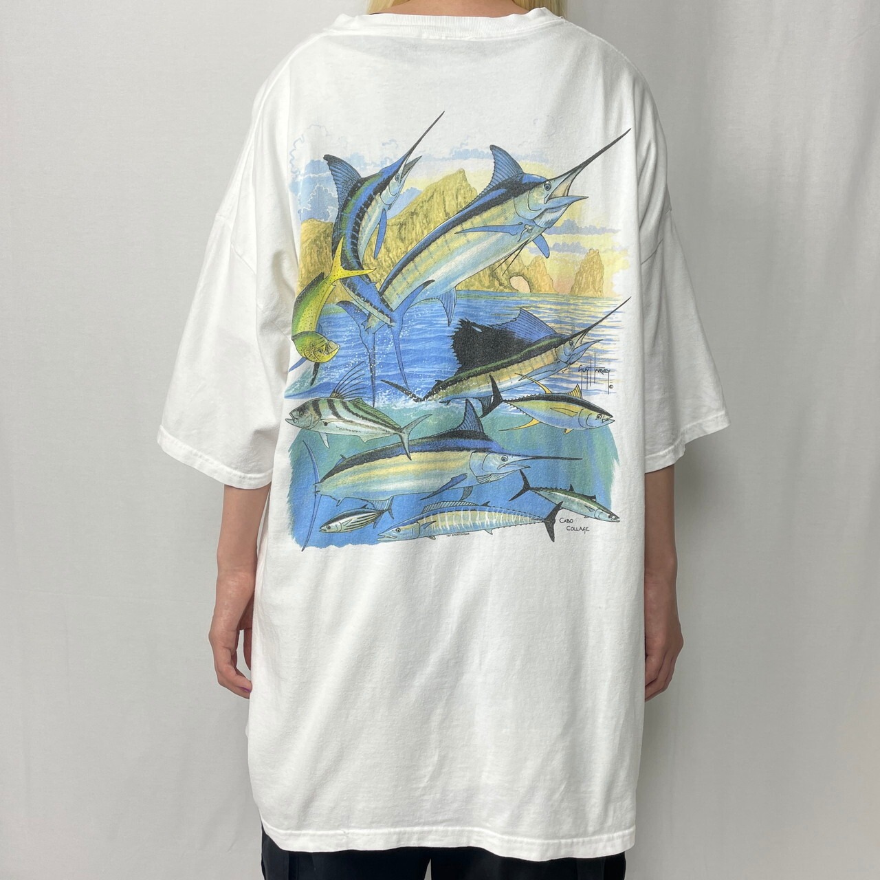ビッグサイズ 00年代 GUY HARVEY ガイ ハーベイ アート 魚 バック 
