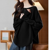 ロング丈 ドルマンスリーブ ニット 　全4色　 00023