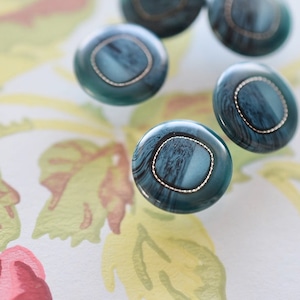 スクエアシルバーリング×ピーコックグリーン 15㎜