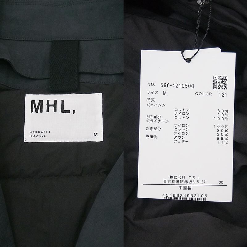 MHL. ライナー付 ステンカラーコート ネイビー 596-4210500 121 | 質