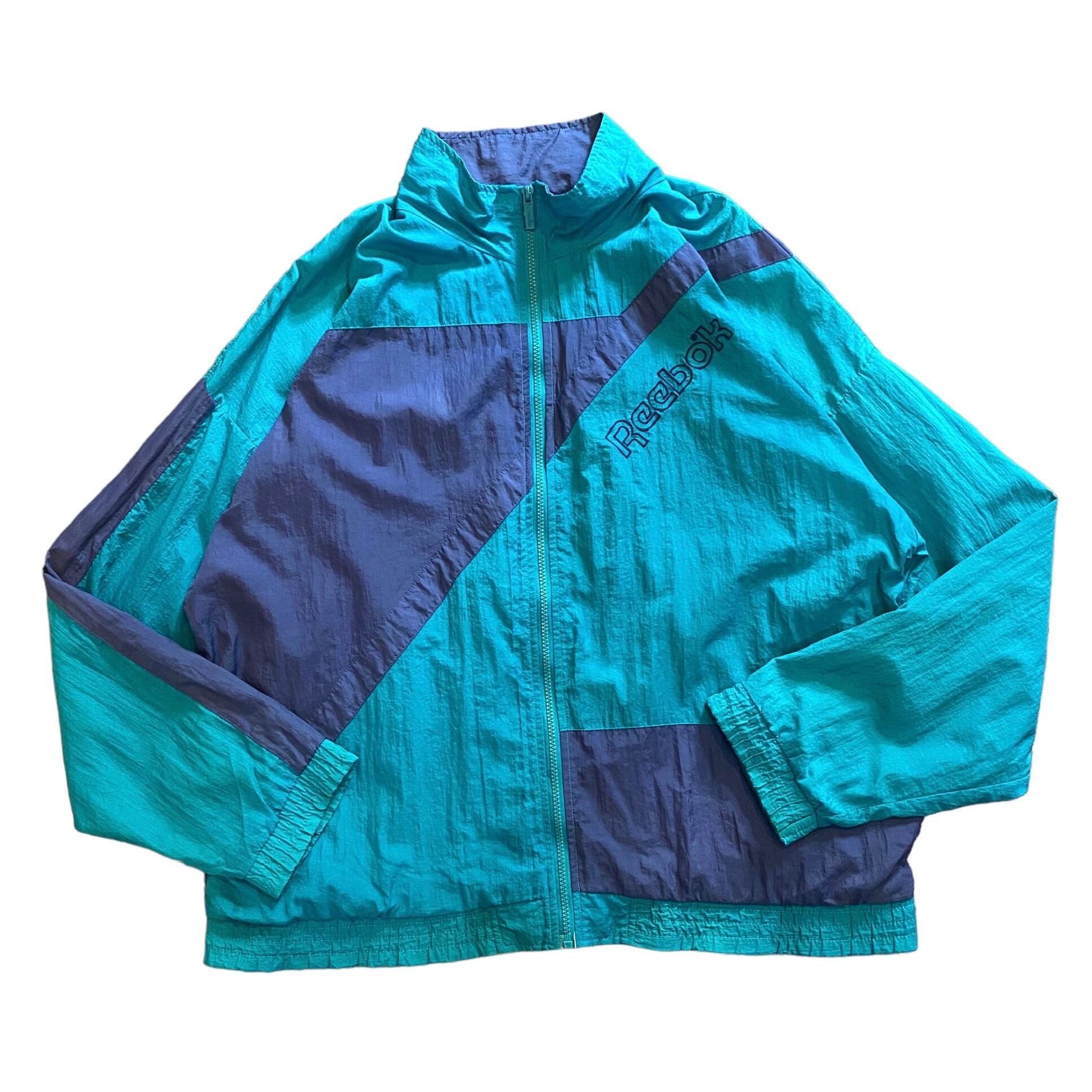 Reebok 90s ナイロンジャケット マルチカラー XL 刺繍