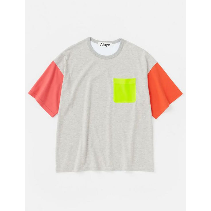 Mサイズのみ/ALOYE/アロイ/Color Blocks Short Sleeve Big Fit T-shirt