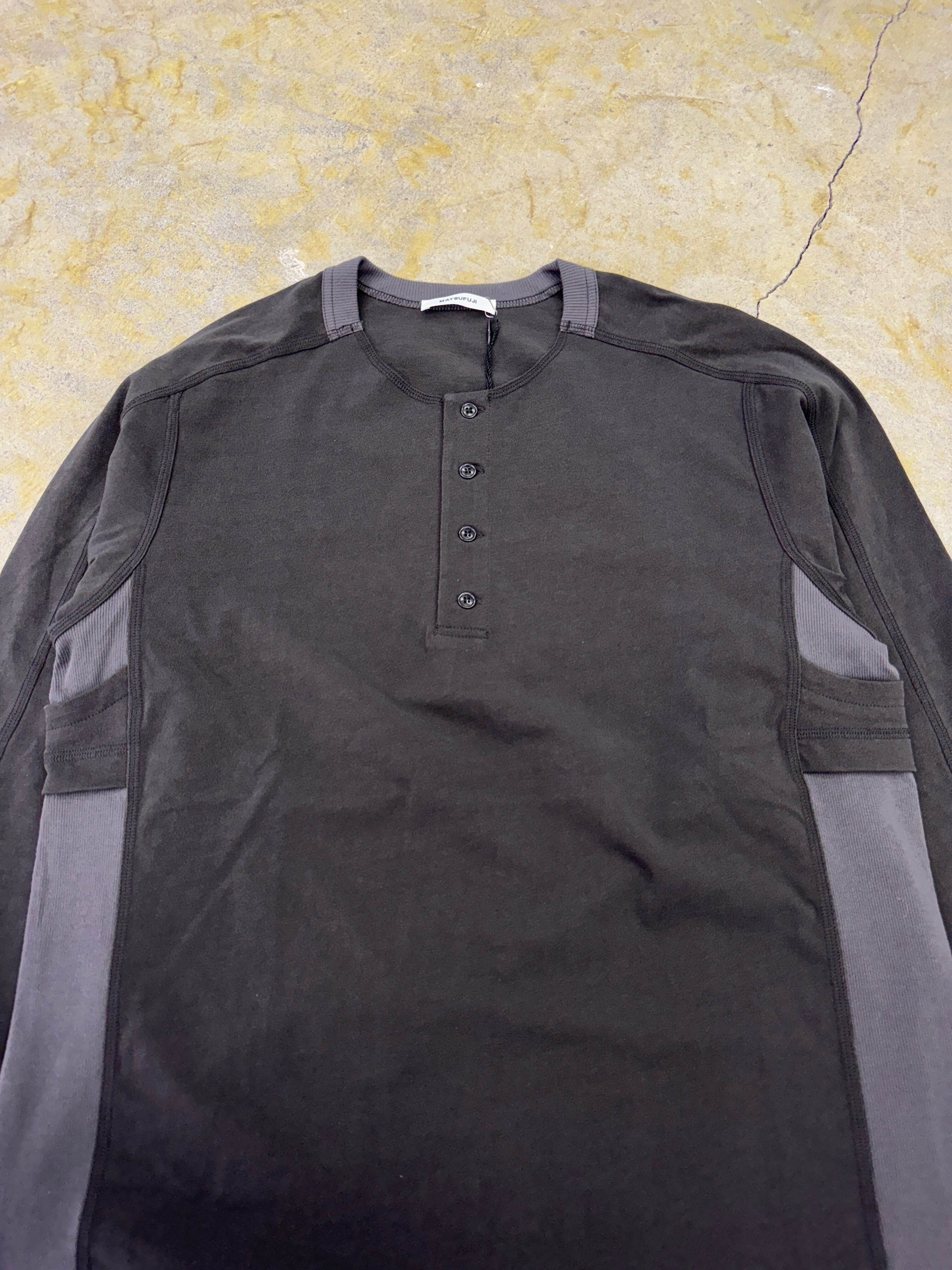 MATSUFUJI | Exclusive Henry Neck LS Shirt | STONE | HOWDAY