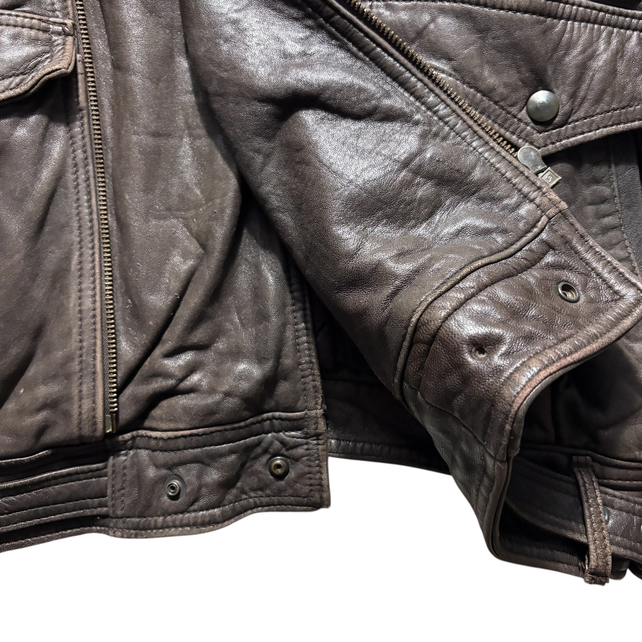 vintage 1980’s MARITHE FRANCOIS GIRBAUD leather bomber jacket