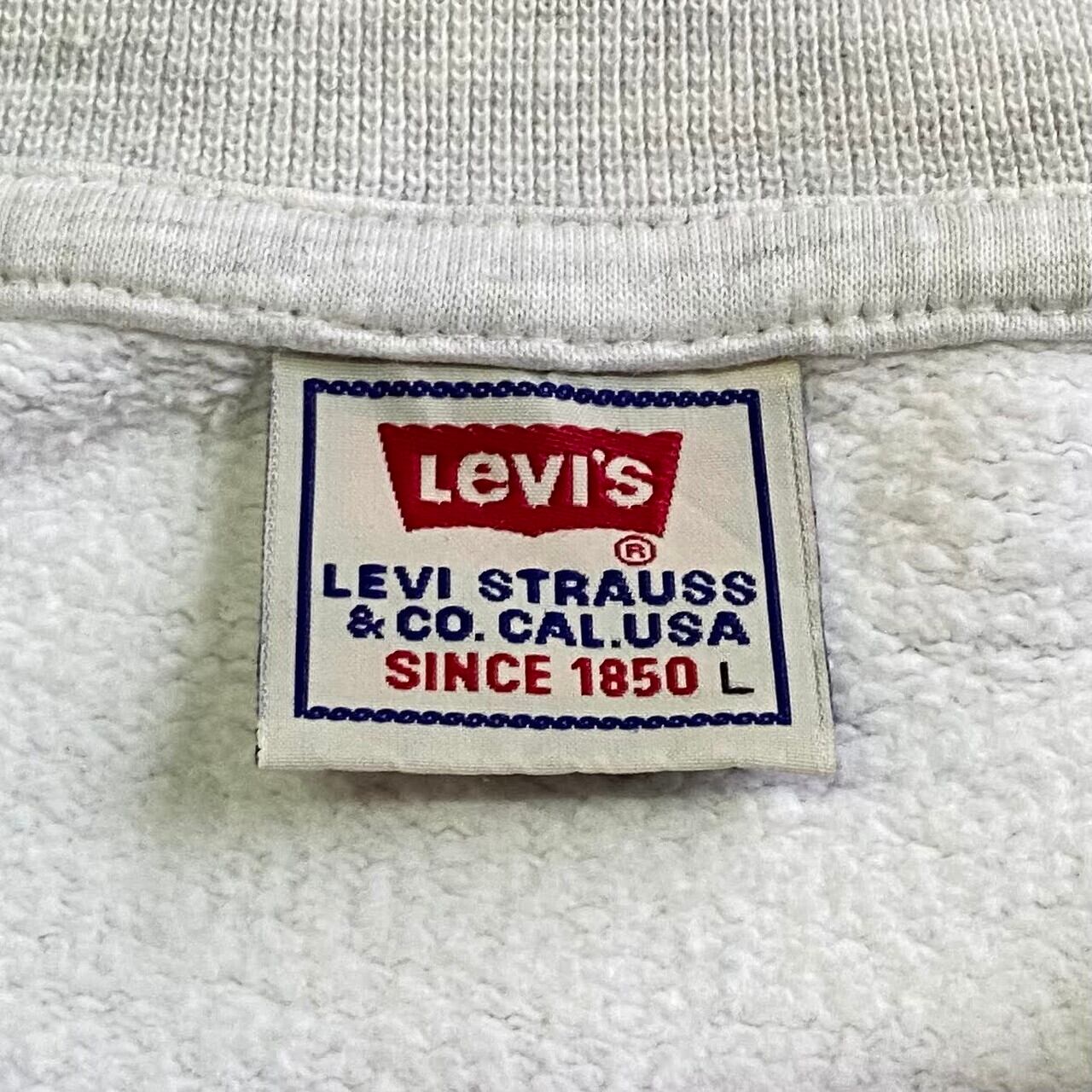 希少 リーバイス LEVI'S ビッグロゴ刺繍 スウェット ホワイト L