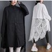 大きいサイズ レディース　バックレース　ロングシャツ　トップス　長袖　春　秋　冬【S8011297】
