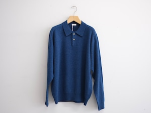 crepuscule“M-G Knit Polo Blue” crepuscule“M-G Knit Polo Blue”