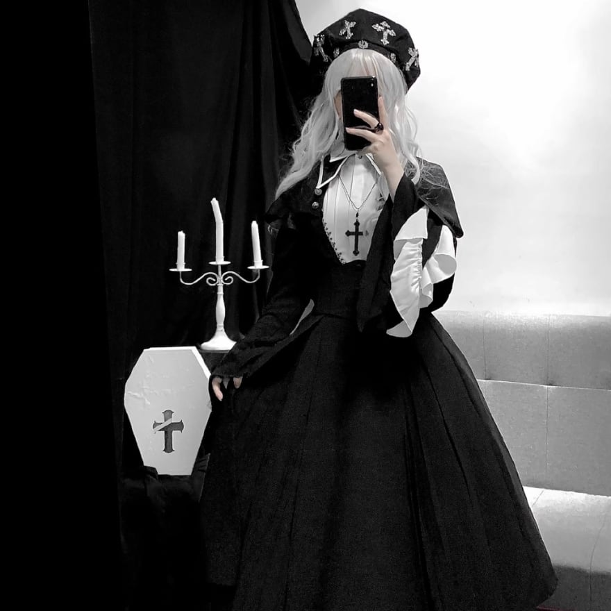 セットアップ 4点セット 十字礼賛 修道女 ゴシック ゴスロリ