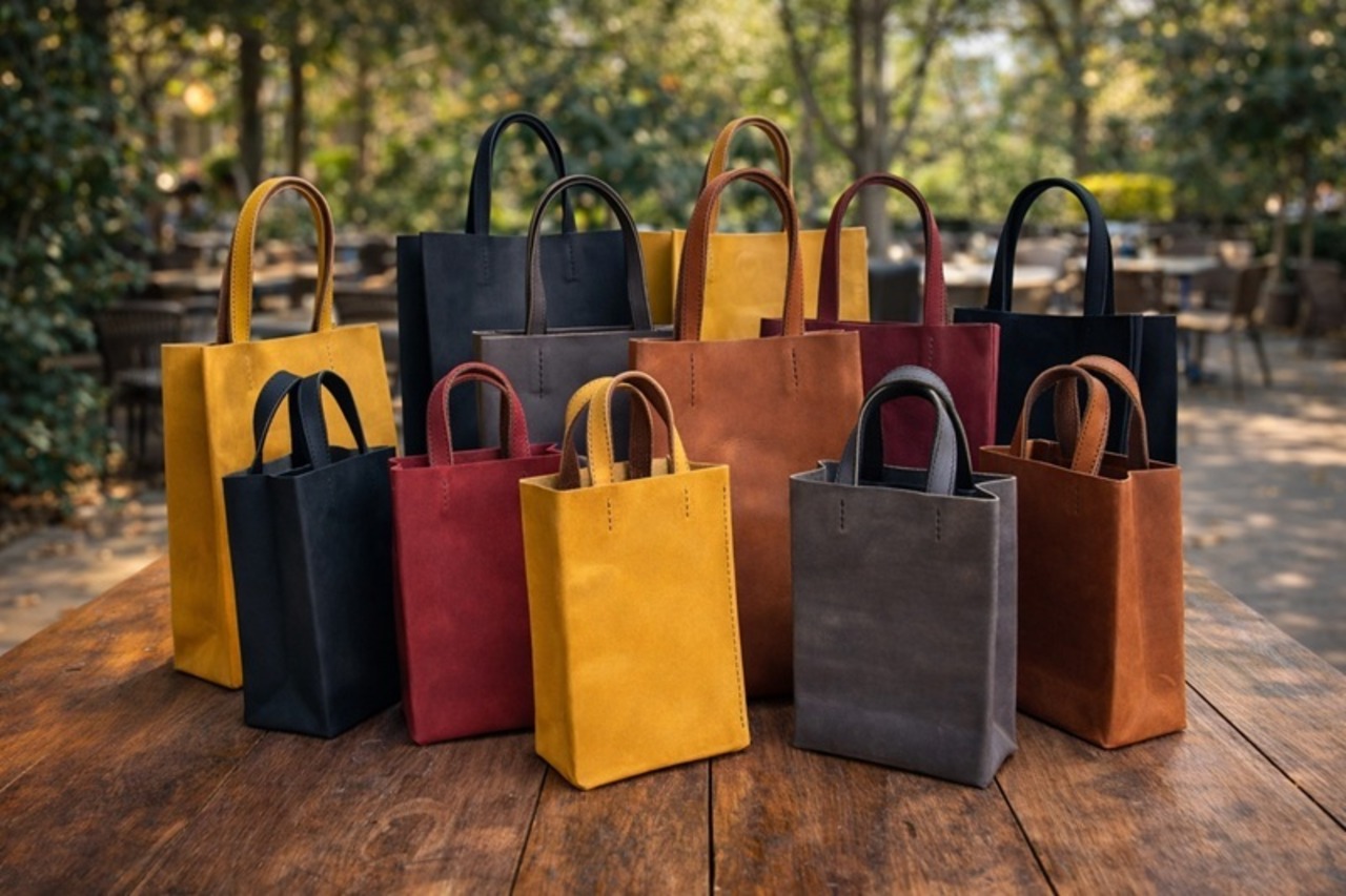 【NEW】牛革の紙袋のような革袋・A4タテ