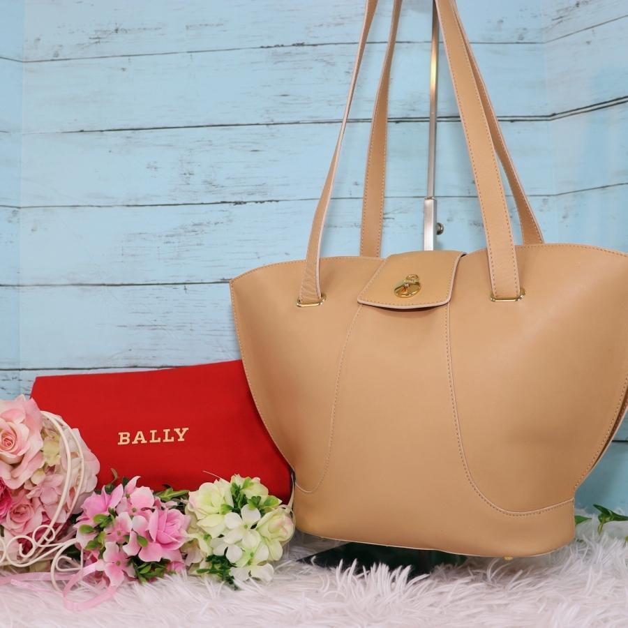 BALLY バリー　巾着　ショルダーバッグ　レディースバッグ　ベージュ　革