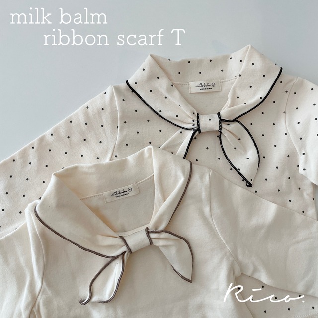 《ラスト1》《即納》《milkbalm》ribbon scarf T