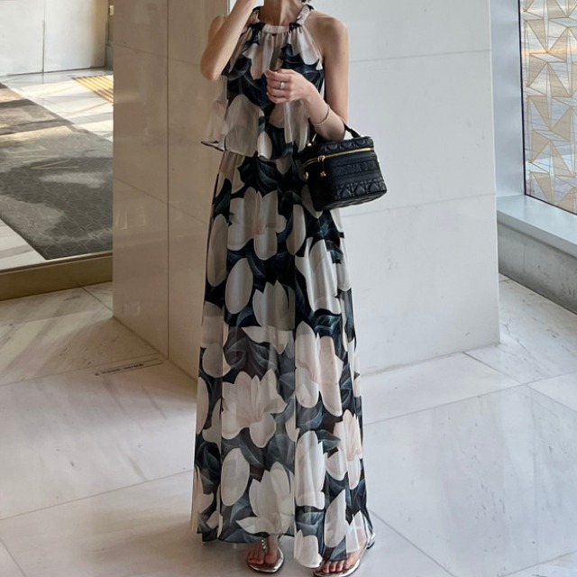 リゾート フラワー ワンピース 3412725