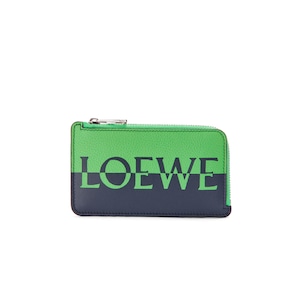 LOEWE  SIGNATURE COIN CARDHOLDER  GREENNAVY