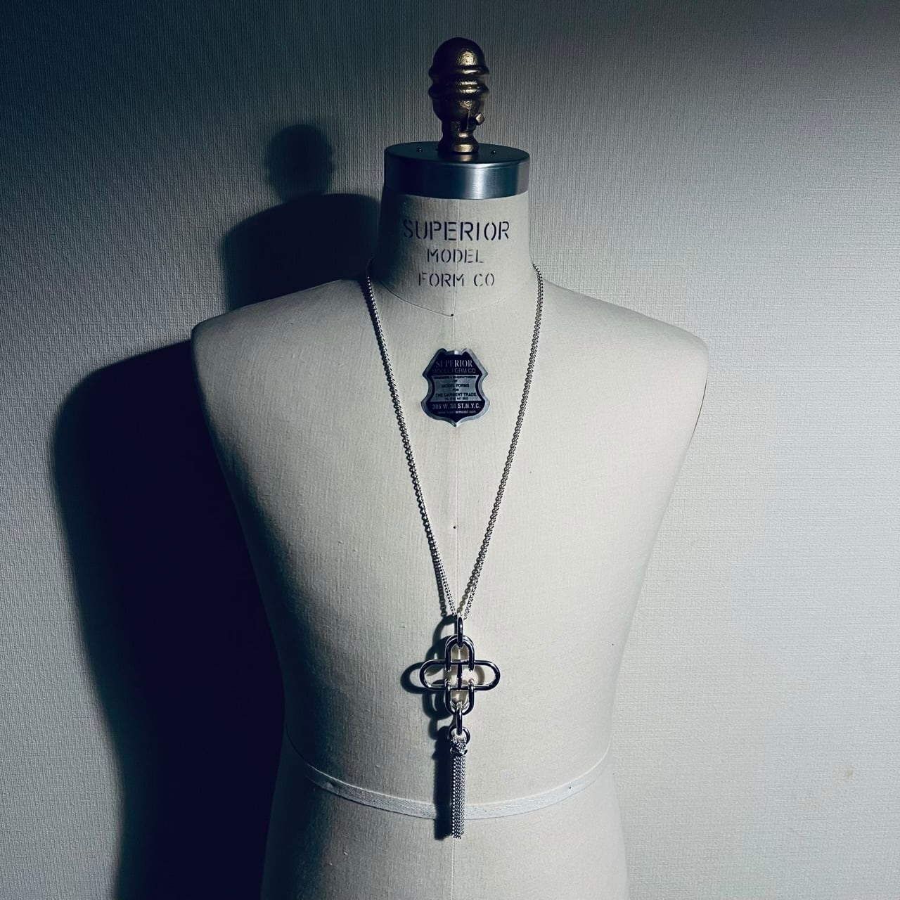 HERMES Rose de Mer Tassel Necklace Sterling Silver | エルメス