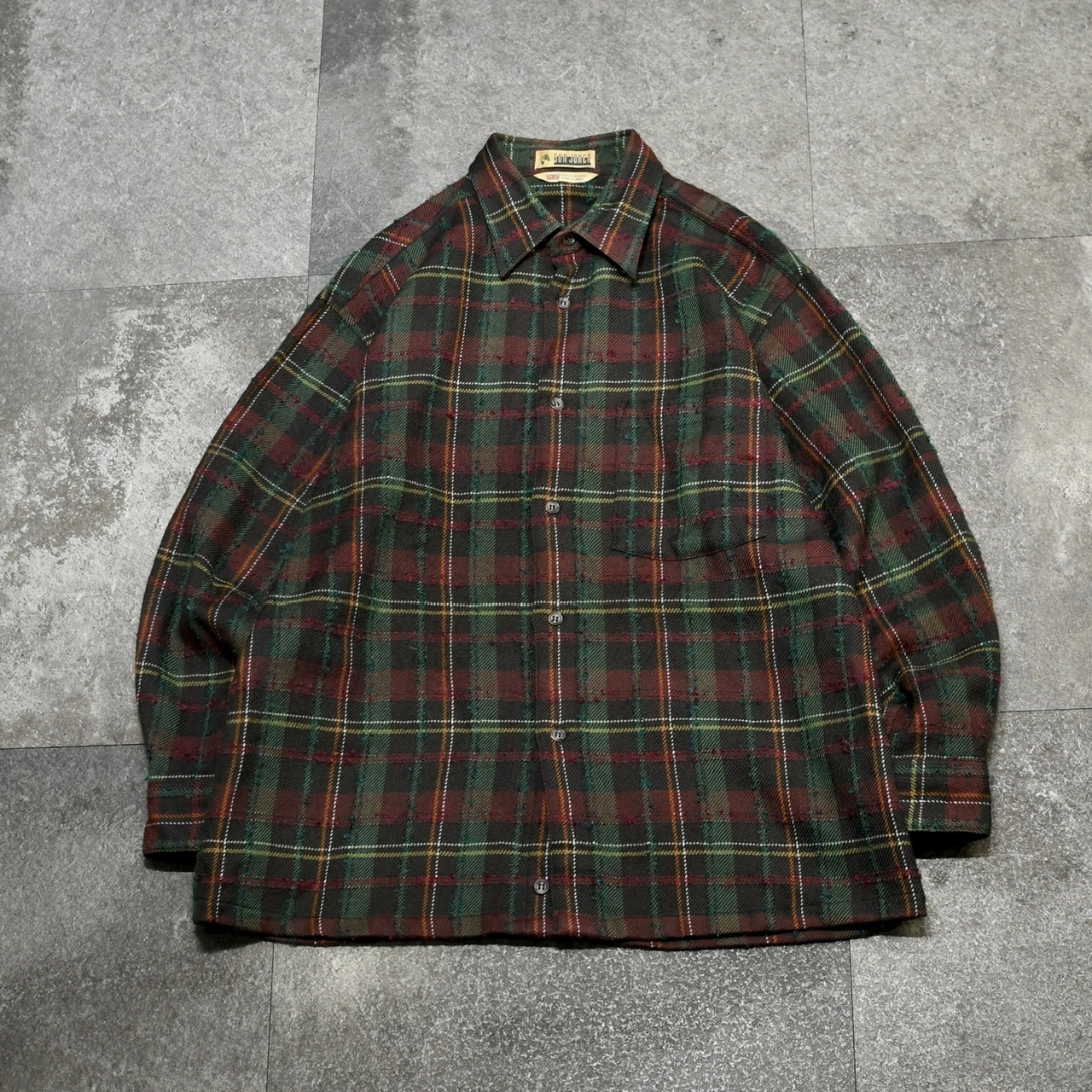nep design tweed check shirt