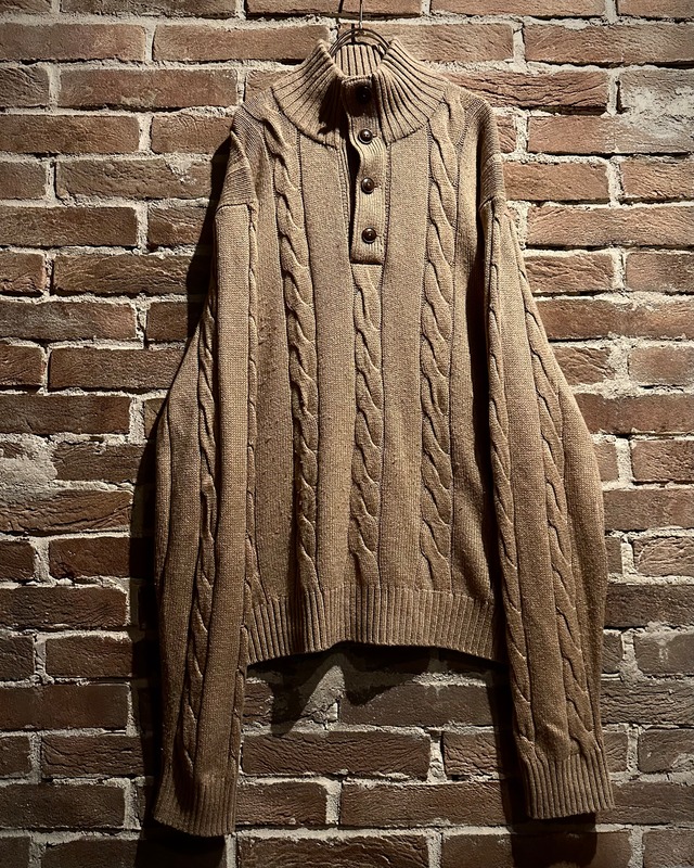 【Caka act3】“Polo by Ralph Lauren” Silk × Cashmere Vintage Half Button Knit