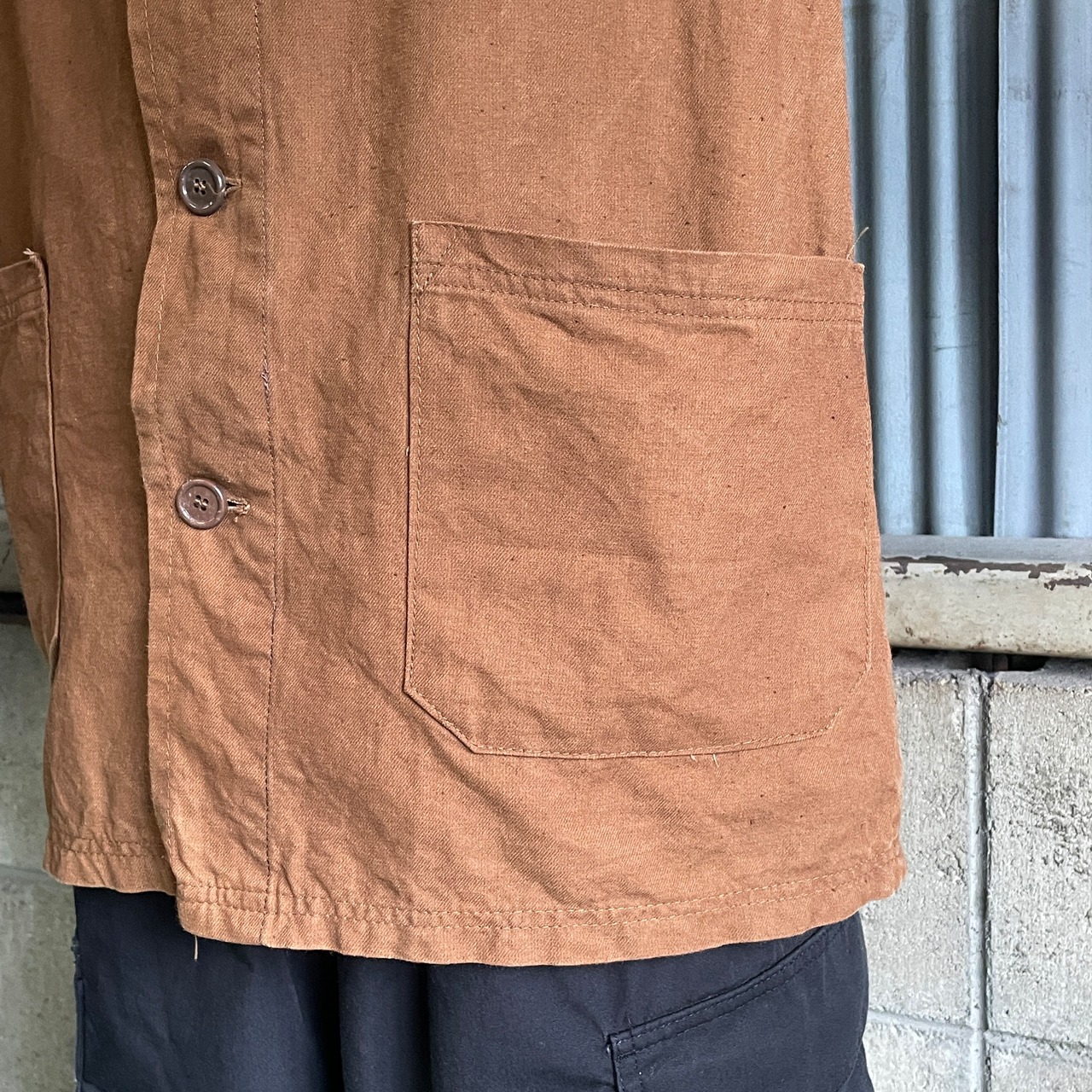 ユーロ カバーオール フレンチワーク ジャケット メンズM相当 古着 