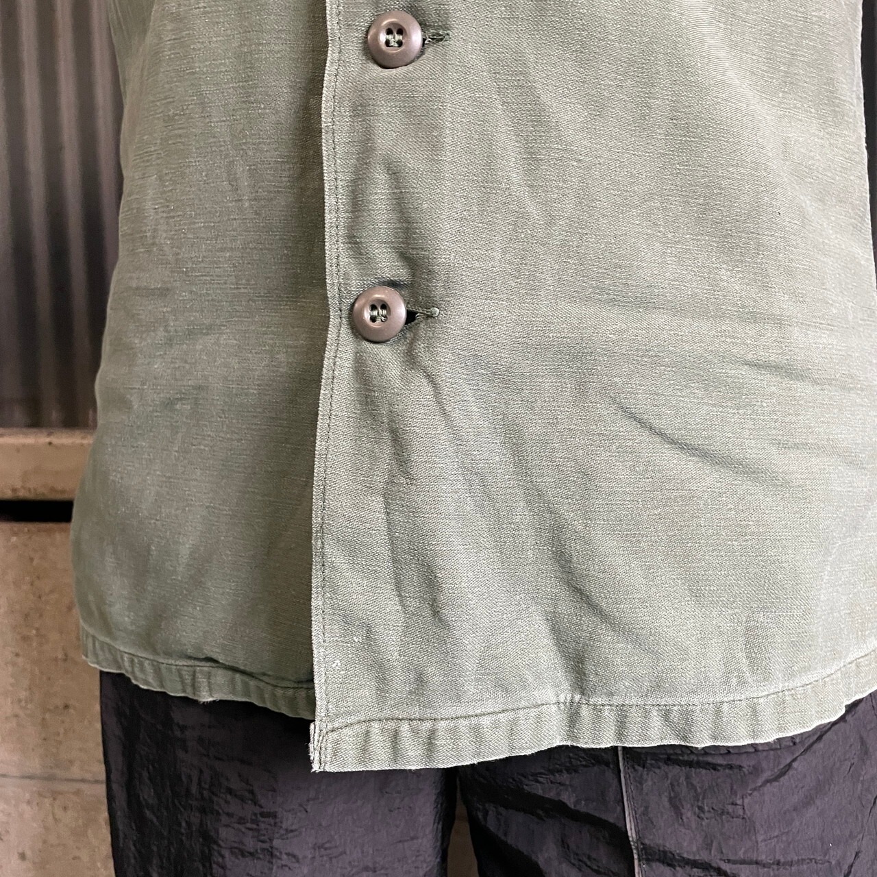 70年納品 70年代 U.S.ARMY 米軍実品 OG107 ユーティリティシャツ 14 1 