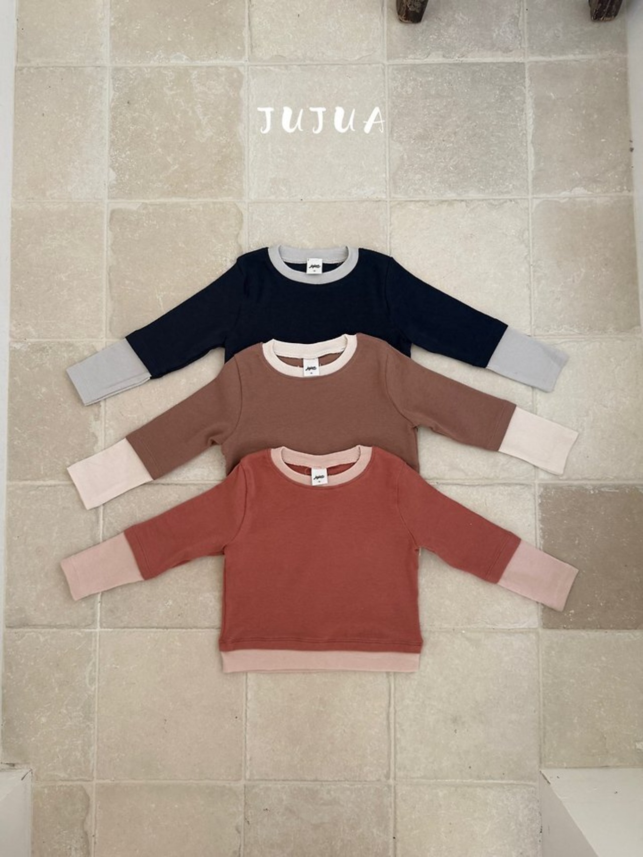 韓国子供服 / JUJUA / 26Autumn / レイヤード Tシャツ / 秋服 *XS~XL*