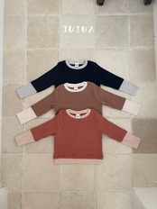 韓国子供服 / JUJUA / 26Autumn / レイヤード Tシャツ / 秋服 *XS~XL*