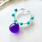 candy cuff【SV】violet × アマゾナイト