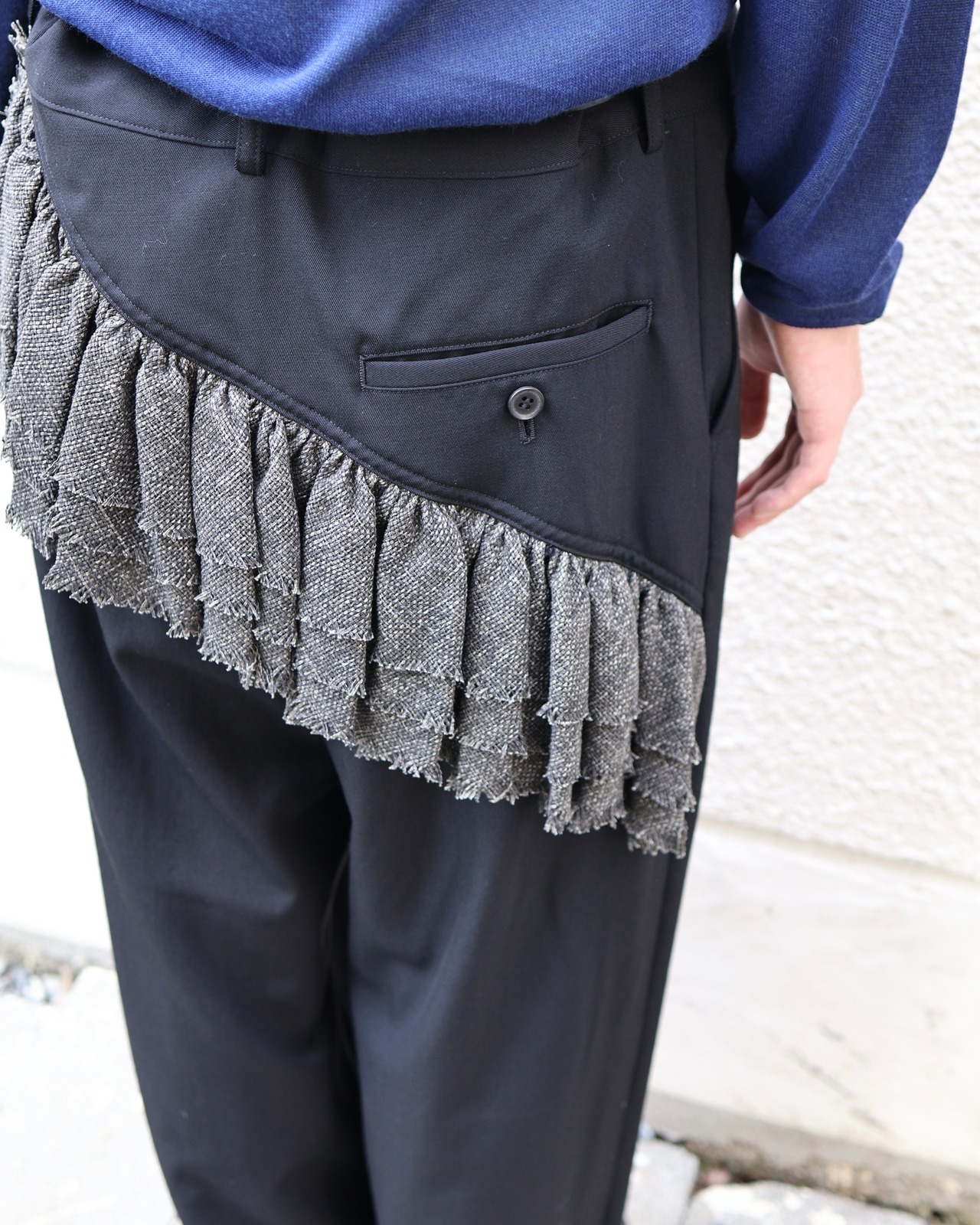【Y's】hip design straight slacks