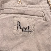 PAPAS パパス リネン混 コットン ベスト サイズ 50 L /ベージュ系/メンズ/日本製