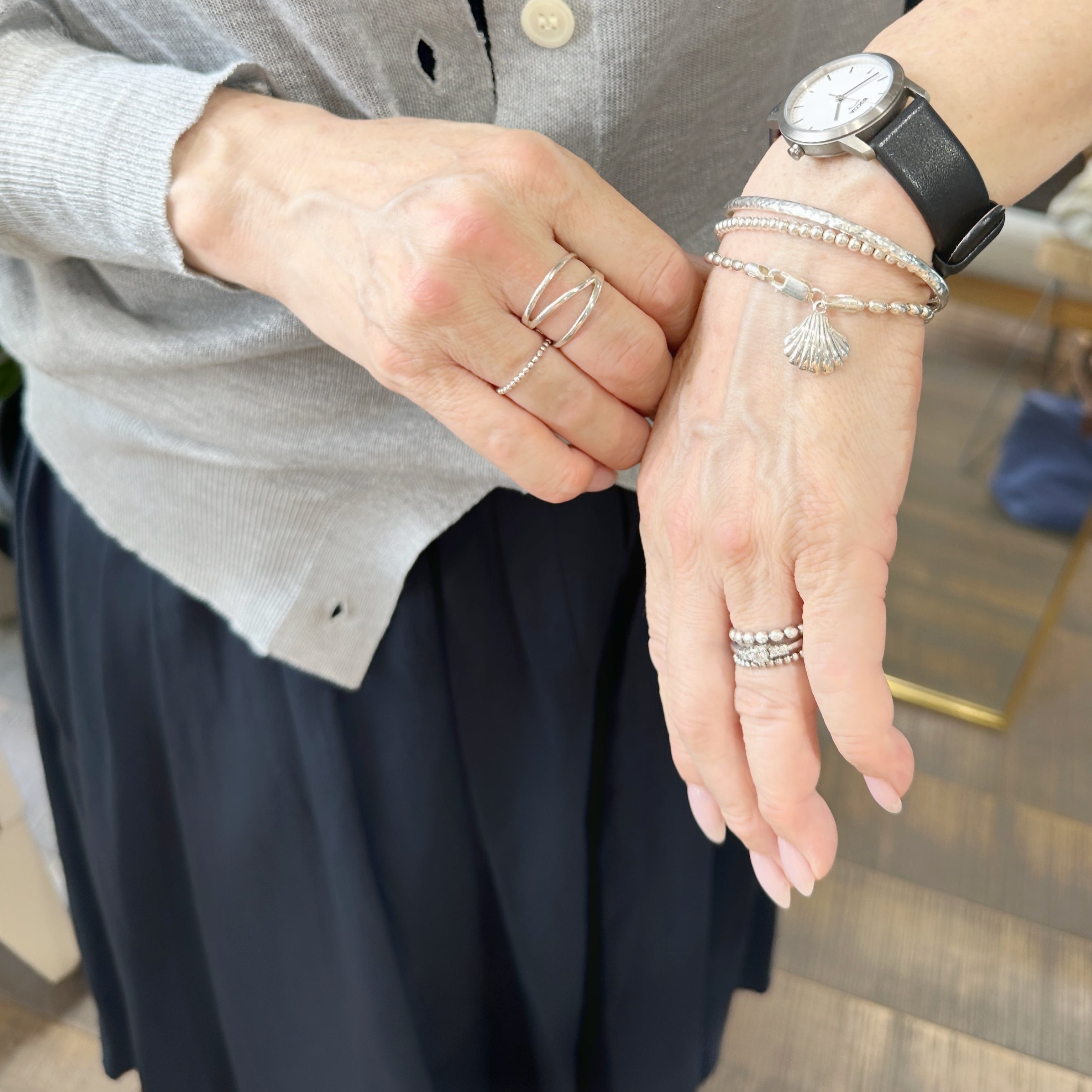 再入荷】ボールビーズ ブレスレット （ゴムが伸びます！）ビーズ直径