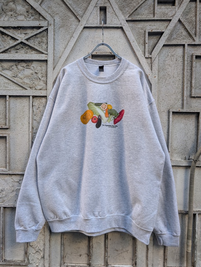 "深緑" original VEGETABLES SWEAT / GREY