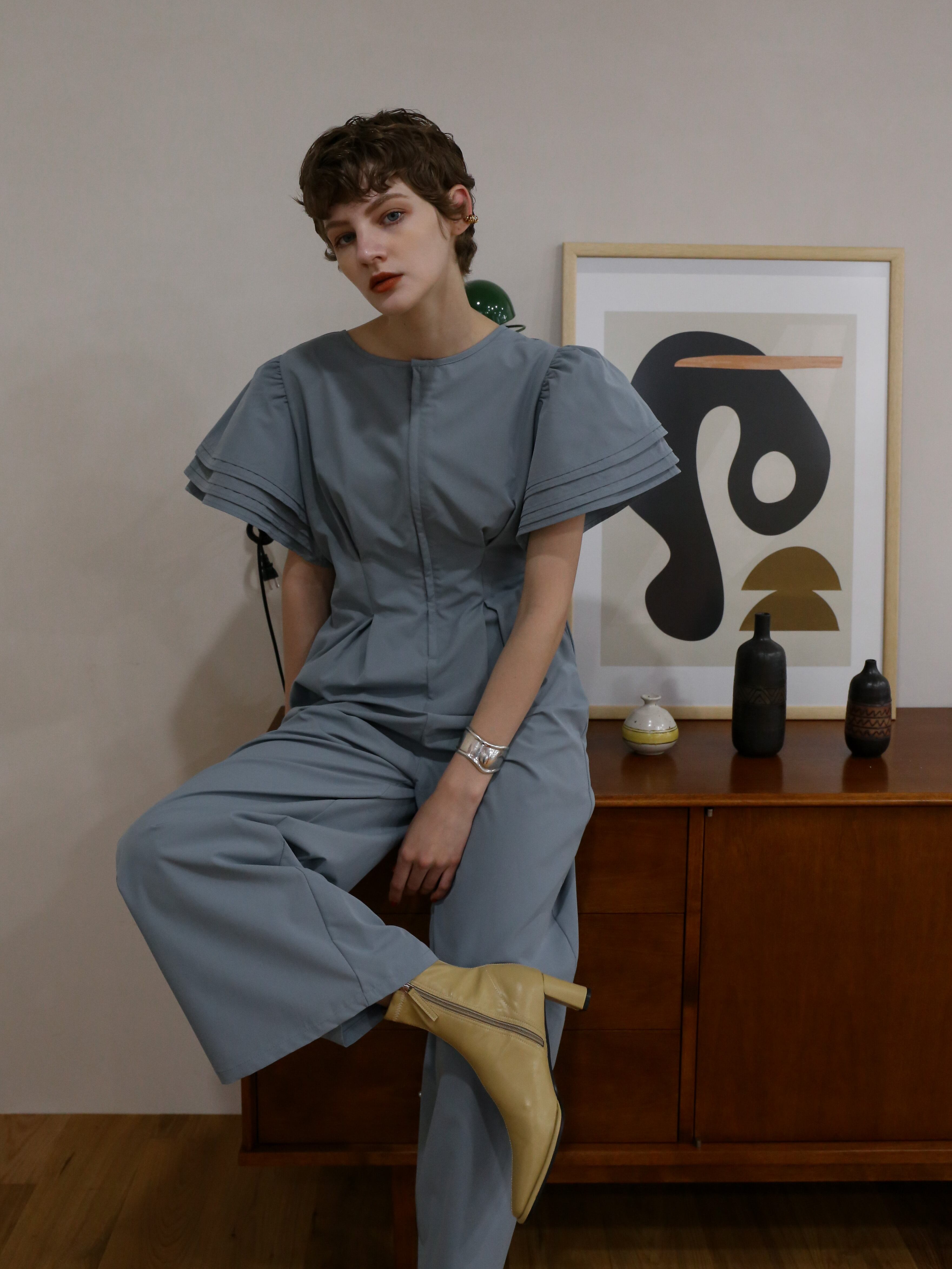 2way volume sleeve all-in-one（gray blue） | Katrin TOKYO