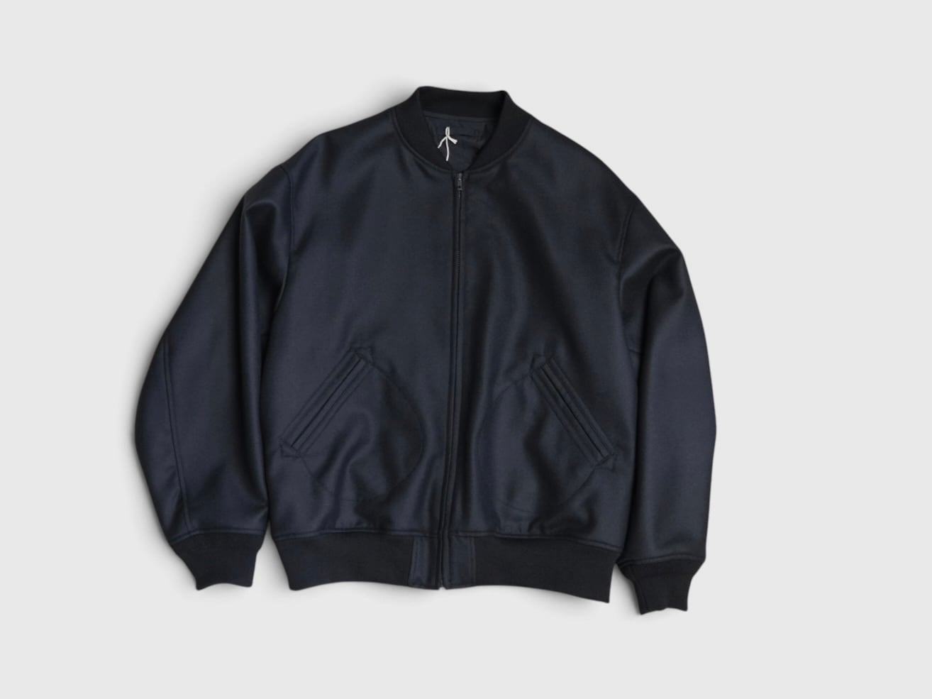 ULTERIOR” WASHED WOOL SILK TWILL JKT FRENCH NAVY” | Lapel online store