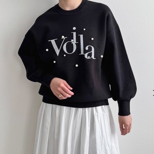 レルビエ lehlbie  ロゴ×パールニットトップス